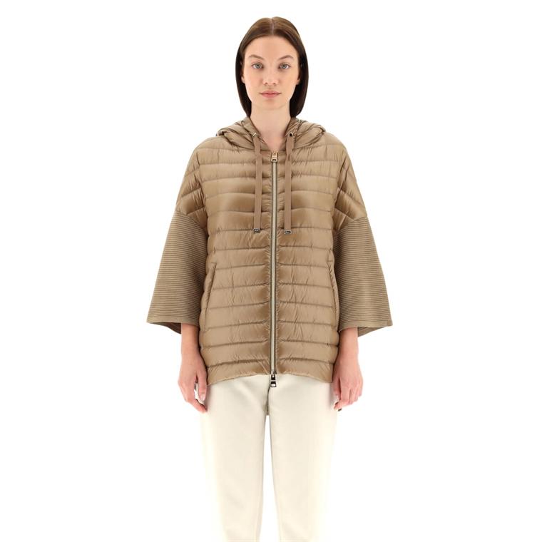 Herno Knitted Ottoman Jacket, Camel